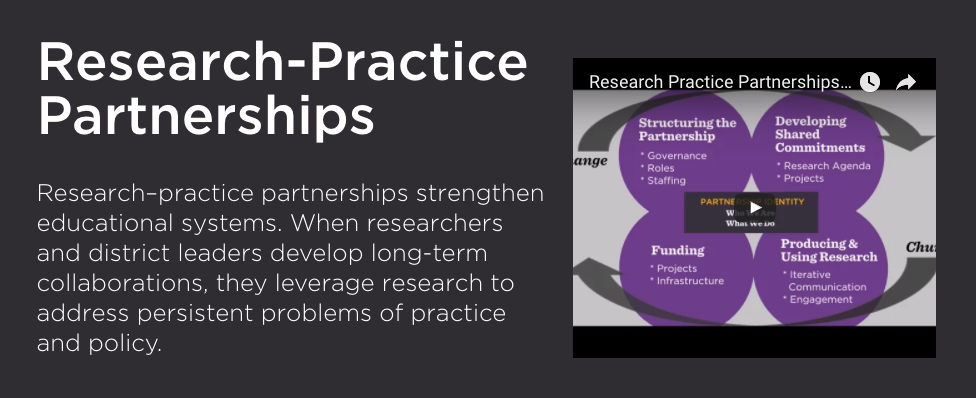 Research-Practice Partnerships One-Stop-Shop | William T. Grant Foundation 
Research–practice partnerships strengthen educational systems.